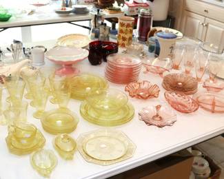 Large Selection of Depression Glass