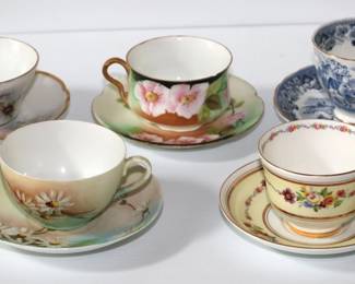 Beautiful Porcelain Teacups and Saucers