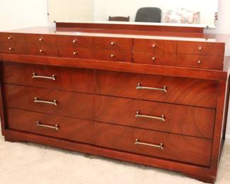 MCM Art Deco Style Dresser with Mirror