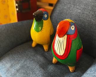 Hand Painted Ceramic Bird whistles Folk Art Ocarinas
