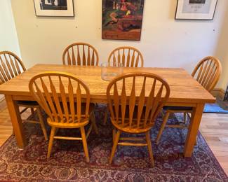 Solid White Oak Farmhouse Kitchen Table