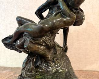Auguste Rodin "The Kiss" Bronze Museum Reproduction Sculpture 20"x18"x15"