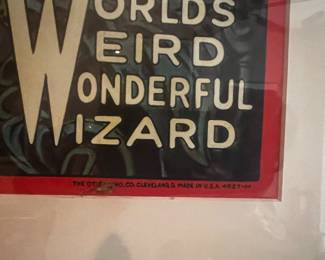 Vintage Original Lithograph Poster is "Carter the Great - The World's Weird Wonderful Wizard" by the Otis Lithograph Co printed 1926s. 24"x17" (13'x19.5")