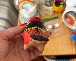Hand Painted Ceramic Bird whistles Folk Art Ocarinas