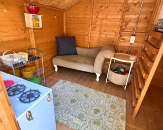 Rowlinson Two-Story Cedar Garden Playhouse with Loft, Windows & Dutch Door