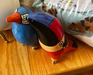 Hand Painted Ceramic Bird whistles Folk Art Ocarinas