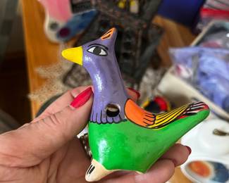 Hand Painted Ceramic Bird whistles Folk Art Ocarinas