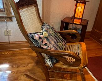Victorian Eastlake Caned Rocking Chair