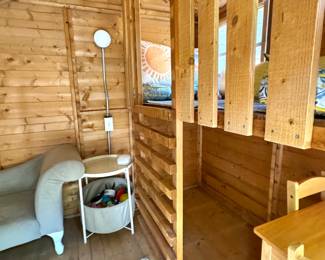 Rowlinson Two-Story Cedar Garden Playhouse with Loft, Windows & Dutch Door