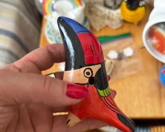 Hand Painted Ceramic Bird whistles Folk Art Ocarinas