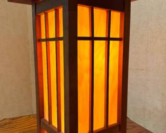 Handcrafted Arts & Crafts Mission Table Lamp with Shade