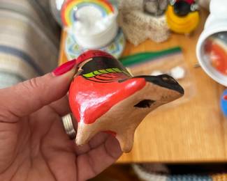 Hand Painted Ceramic Bird whistles Folk Art Ocarinas
