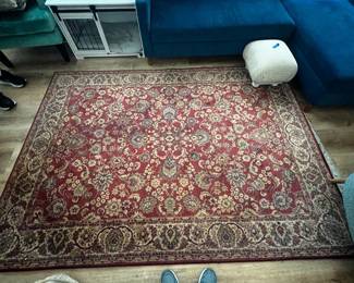Belgium Masters Traditional Floral Area Rug 6' x 9' Red Belgian Woven Carpet