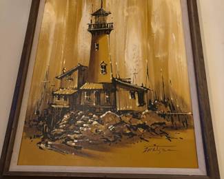 Lighthouse Painting by Ziolkowski