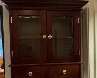 Wall Mounted Curio Cabinet with Drawers