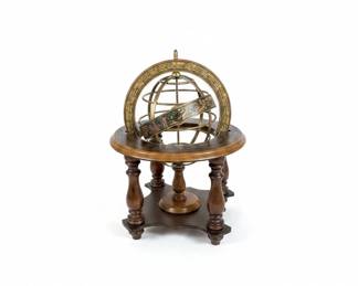 Vintage Italian Armillary Sphere with Zodiac Base fifth image