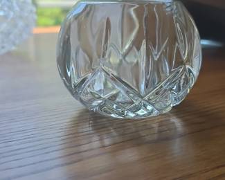 HOMCO Glass Rose Bowl Votive Holder