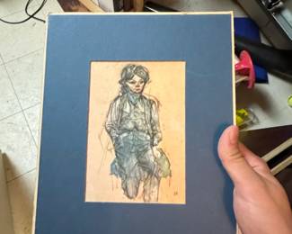Oskar Kokoschka Small Boy Limited Fine Print by Harvey Hutter  Co. Inc.