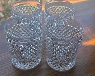 Diamond Cut Crystal Tumblers Set of 