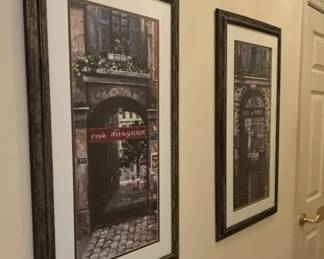 Mark St. John Cafe Pasquier and Cafe de Paris Art Prints