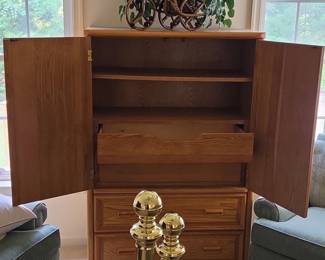 Lexington Oak Armoire Dresser fourth image