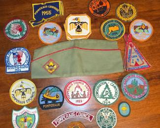 Boy Scout Patches and Cap  Pomperaug Council