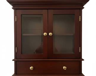 Wall Mounted Curio Cabinet with Drawers