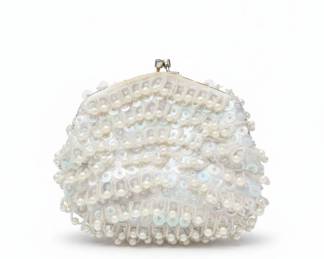 Vintage La Regale Beaded Clutch with Elephant Makers Mark fourth image