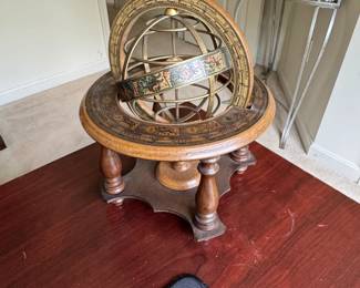 Vintage Italian Armillary Sphere with Zodiac Base