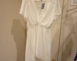 Torrid White Eyelet Flutter Sleeve Dress
