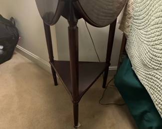 Wooden side table with drop extensions