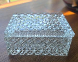 Bohemia Crystal Cut Glass Trinket Box