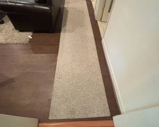 Light Beige Textured Runner Rug