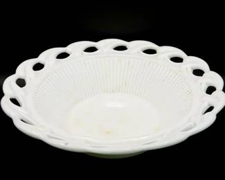 Fostoria Wistar milk glass low-footed bowl