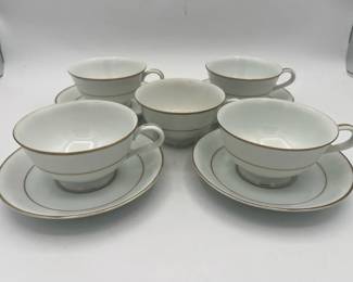 Noritake Gold China (5) Cups (4) Saucers