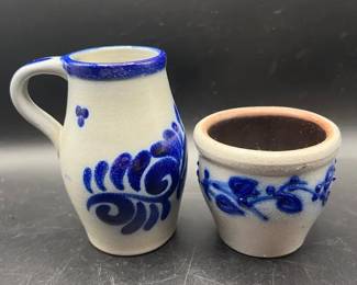 Salmon Falls Salt Glazed Stoneware & Goebel Hand-painted Pottery