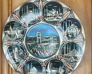 Istanbul Landmarks Collectible Metal Plate