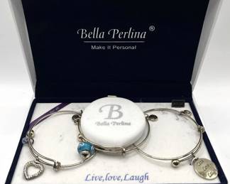 (3) Bella Perlina Charm Bracelets — Pandora Style / Alex & Ani Style Jewelry