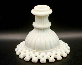 Westmoreland milk glass candlestick