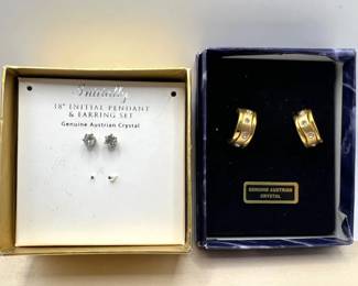 (2) Pairs Austrian Crystal Earrings