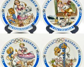 (4) 1972 Munich Olympics Seltmann Weiden porcelain collector plates