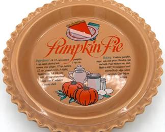 Ceramic Pumpkin Pie Dish