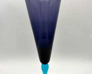 Beautiful Giant Purple and Blue Glass Vase
