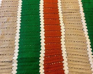 Rustic Colors Textured Crochet Blanket