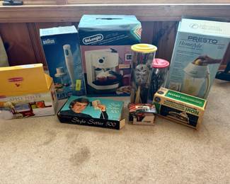 Kitchen Appliances And Silverware Lot