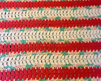 Cotton Candy Unicorn Crochet Blanket with Pink Fringe