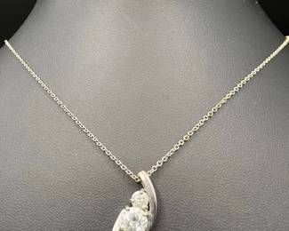 .925 Sterling Silver Jewelry: Necklace & Earrings
