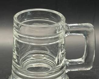 (5) vintage Federal Glass mini beer mug or shot glasses