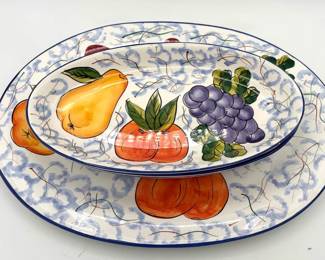 4 Piece Fruit Themed Ceramic Serving Dishes