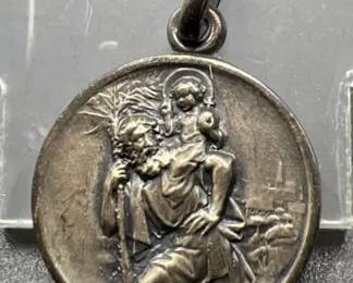 800 Silver Jewelry Saint Christopher Pendant